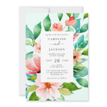 熱帯フローラ結婚式招待状