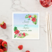 熱帯フローラ結婚植物薬 スタンダードカクテルナプキン (インサイチュ)