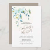 熱帯フローラ結婚水彩文房具 (正面/裏面)