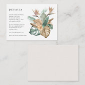 熱帯フローラ結婚詳細披露宴 エンクロージャーカード (正面/裏面)