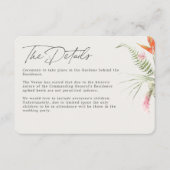 熱帯フローラ結婚詳細 エンクロージャーカード (正面)