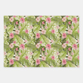 熱帯フローラ葉と ラッピングペーパーシート (正面)