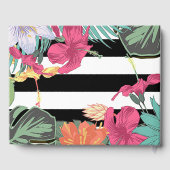 熱帯フローラ葉花白黒ストライプ ゲストブック (裏面)