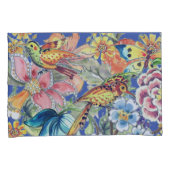 熱帯フローラ蝶オリエンタルカラフル 枕カバー (正面右)