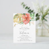 熱帯フローラ行先結婚式ブライダルシャワー ポストカード (スタンド正面)