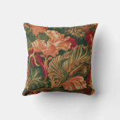 熱帯フローラ装飾用クッションオレンジグリーンはっきりした クッション (裏面)