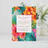 熱帯フローラ記念写真悔やみや弔慰葬儀 サンキューカード (スタンド正面)