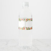 熱帯フローラ誕生日ウォーターボトルラベル ペットボトルラベル (裏面)