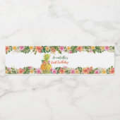 熱帯フローラ誕生日ウォーターボトルラベル ペットボトルラベル (シングルラベル)