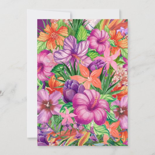 熱帯フローラ誕生祝いパーティー 招待状 (裏面)