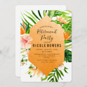 熱帯フローラ退職パーティの招待状 招待状 (正面/裏面)