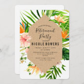 熱帯フローラ退職パーティの招待状 招待状 (正面/裏面)