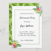 熱帯フローラ退職パーティの招待状 招待状 (正面/裏面)