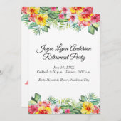 熱帯フローラ退職パーティー計画 招待状 (正面/裏面)