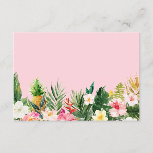 熱帯フローラ金ゴールドウェディングレセプション詳細 エンクロージャーカード (裏面)