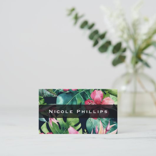 熱帯フローラ離れハイビスカスハワイアン熱帯 名刺 (スタンド正面)