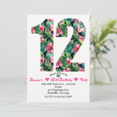 熱帯フローラ12 12th誕生日パーティーへの招待 招待状 (スタンド正面)