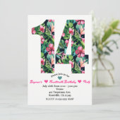 熱帯フローラ14 14th誕生日パーティーへの招待 招待状 (スタンド正面)