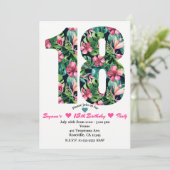 熱帯フローラ18 18th誕生日パーティーへの招待 招待状 (スタンド正面)