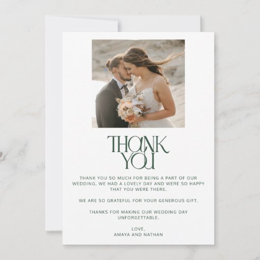 熱帯フローラ2フォトビーチ結婚式 サンキューカード (裏面)