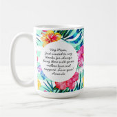 熱帯フローラ |アクアストライプ |母の日の写真 コーヒーマグカップ (左)