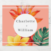 熱帯フローラ スパークリングワインラベル (シングルラベル)