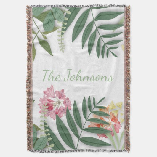 熱帯フローラ スローブランケット (正面縦)