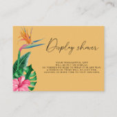 熱帯フローラ – ディスプレイシャワー エンクロージャーカード (正面)