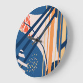 熱帯フローラ:モダンヘッダー ラージ壁時計 (傾斜)