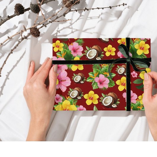 熱帯フローラ ラッピングペーパー