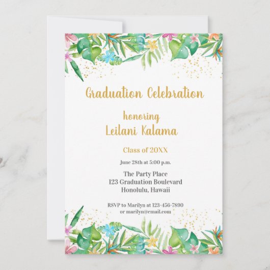 熱帯フローラ 招待状 (正面)