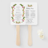 熱帯フローラ・緑庭園の結婚式計画 ハンドファン (正面&裏面)