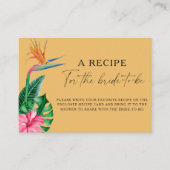 熱帯フローラ – 花嫁のためのレシピ エンクロージャーカード (正面)