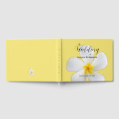 熱帯フローラ、黄色の白いプルメリア結婚、 ゲストブック (全面)