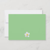 熱帯フローラ、Sageの白いプルメリア、RSVP サンキューカード (裏面)