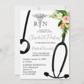 熱帯フローラRN看護学校卒業パーティー 招待状 (正面)