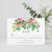熱帯フローラRSVPカード 出欠カード (スタンド正面)