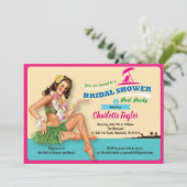 熱帯ブライダルシャワーの招待のプールを囲んでのパーティ 招待状 (スタンド正面)