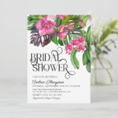 熱帯ブライダルシャワーの招待状 招待状 (スタンド正面)