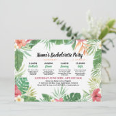 熱帯ブライダルシャワーの旅程のアロハ招待 招待状 (スタンド正面)