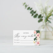 熱帯ブライダルシャワーはコルクの数を推測 エンクロージャーカード (スタンド正面)