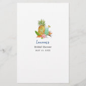 熱帯ブライダルシャワーアドバイス&ウィッシュカード (裏面)