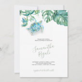 熱帯ブライダルシャワーカスタマイズ可能招待状 (正面)