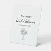 熱帯ブライダルシャワーシンプルパームツリーズ 台座サイン (正面)