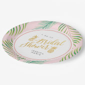 熱帯ブライダルシャワーパーソナライズされた紙プレート ペーパープレート (アングル)