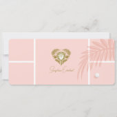 熱帯ブライダルシャワーピックルボールパーティーチケット 招待状 (裏面)