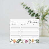 熱帯ブライダルシャワーレシピカード (スタンド正面)