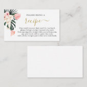 熱帯ブライダルシャワーレシピカード エンクロージャーカード (正面/裏面)