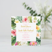 熱帯ブライダルシャワー招待状パーソナライズされた、 招待状 (スタンド正面)