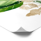 熱帯ブライダルシャワー歓迎サイン ポスター (角)